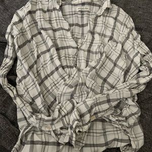 Abercrombie and Fitch striped shirt white Xs